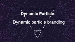 Dynamic particle brand presentation PPT