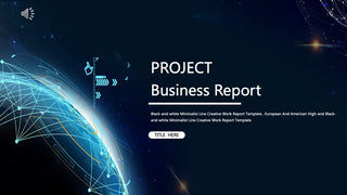Technology simple business data analysis work report PPT template